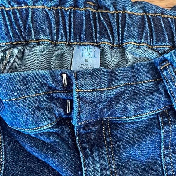 NWOT Scrunched Elastic Waist Blue Jeans, Time and Tru Size 10 - Picture 4 of 5